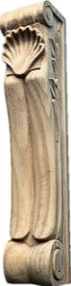 Large Hand Carved Pine Corbel Shell PC60
